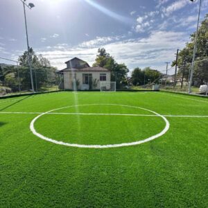 Read more about the article Επίστρωση συνθετικού χλοοτάπητα σε γήπεδο στο Περιβόλι Δομοκού